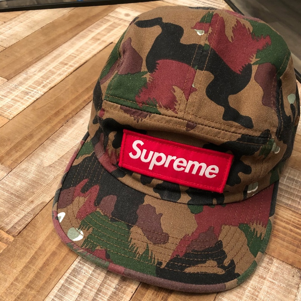 Supreme S/S 17 Swiss Camo Military Camp Cap